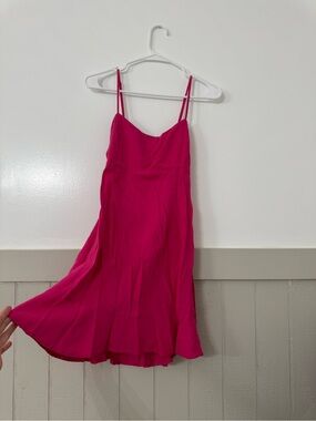 Love Tree Hot Pink Mini Slip Dress with Spaghetti Straps